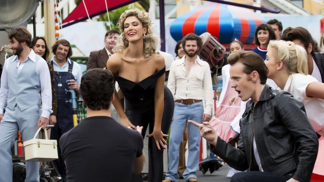 Delta Goodrem stars as Olivia Newton John in new telemovie <i>Olivia Newton John: Hopelessly Devoted To You</i>. Picture: Supplied/Seven