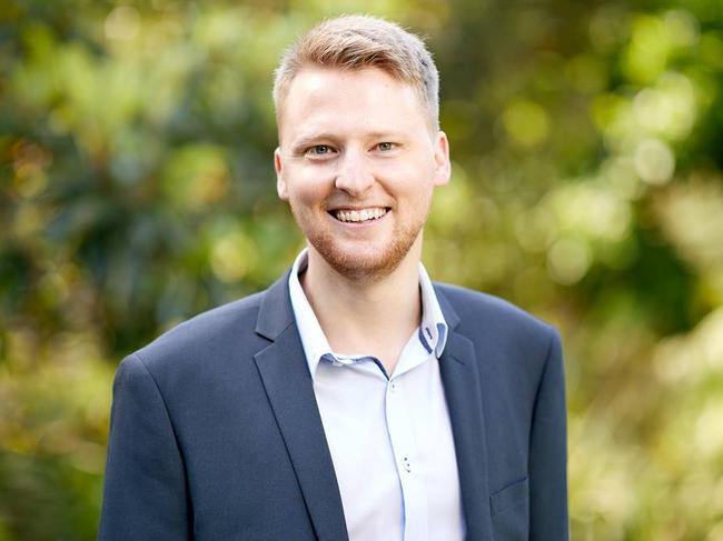 Greens federal Hughes candidate Mitchell Shakespeare. Picture: Supplied