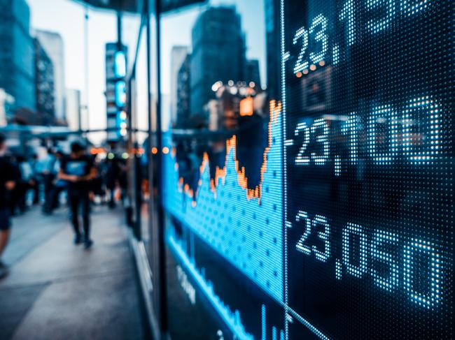 Display stock market numbers board exchange