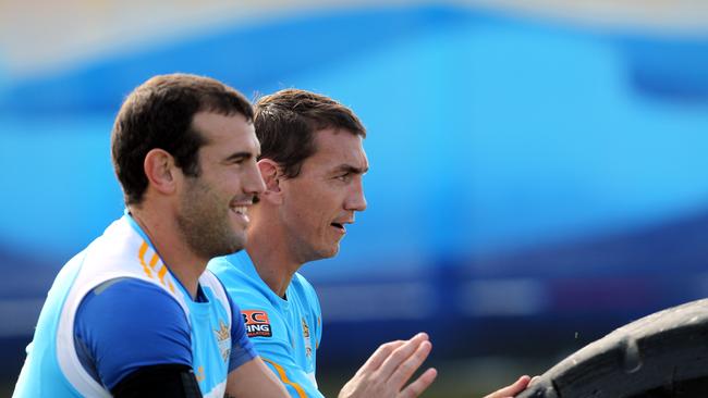 Anthony Laffranchi and Mat Rogers. Picture: Adam Head