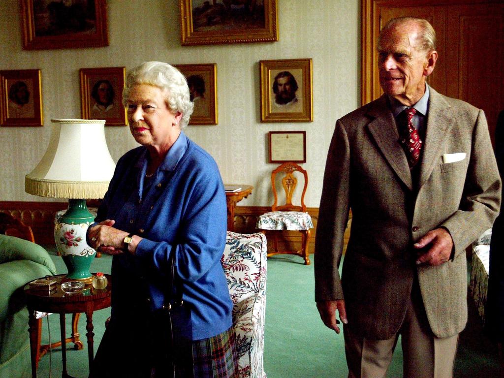 Queen Elizabeth II and Prince Philip, Duke of Edinburgh, on holiday at Balmoral Castle in Scotland in 2005. Picture: Anwar Hussein Collection/ROTA/WireImage