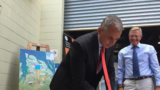 Successive Northern Territory government have backed Project Sea Dragon, with former Chief Minister Adam Giles and the chairman of Seafarms Group Ian Trahar sign documents way back in 2015.