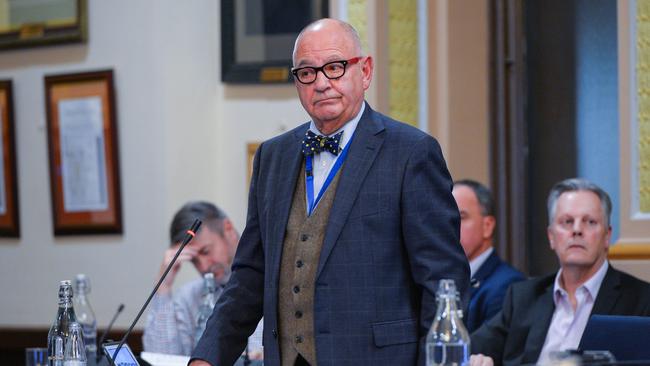 Councillor Phillip Martin during an Adelaide City Council meeting at Adelaide Town Hall. Picture: Brenton Edwards