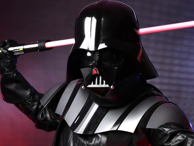 Darth Vader appears to be hiddle in the movie poster for Star Wars: The Last Jedi. Picture: Supplied