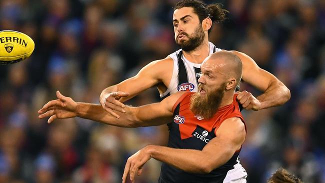 Brodie Grundy and Max Gawn won their club best and fairests last year. Picture: Getty Images