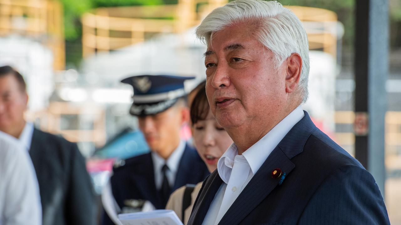 Ms Finocchiaro met Japanese Defence Minister Gen Nakatani (pictured) in Darwin last year, who announced Japanese troops would be deployed to the Territory from 2025. Picture: Pema Tamang Pakhrin