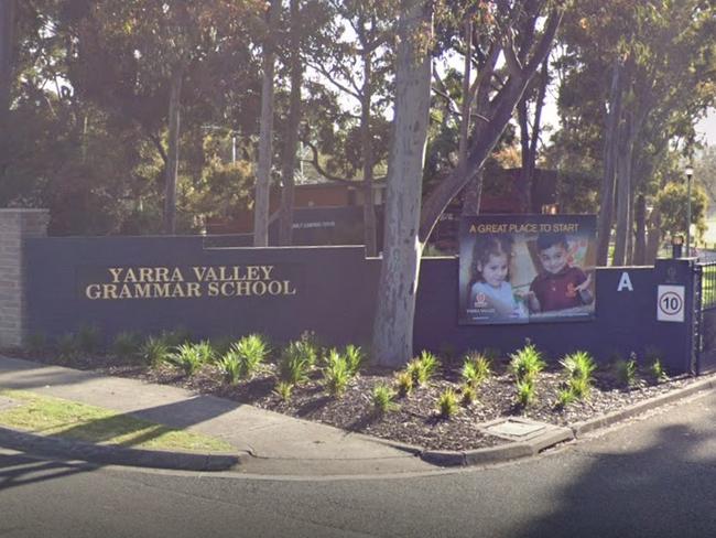 Four male students have been suspended from Yarra Valley Grammar School.