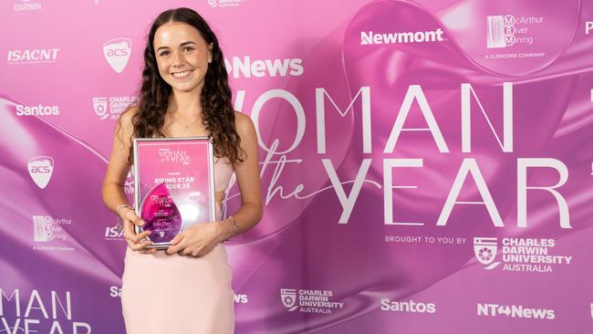Ella Day, winner of the Rising Star award at the 2025 NT News Woman of the Year Awards on May 9. Picture: Georgia Politis