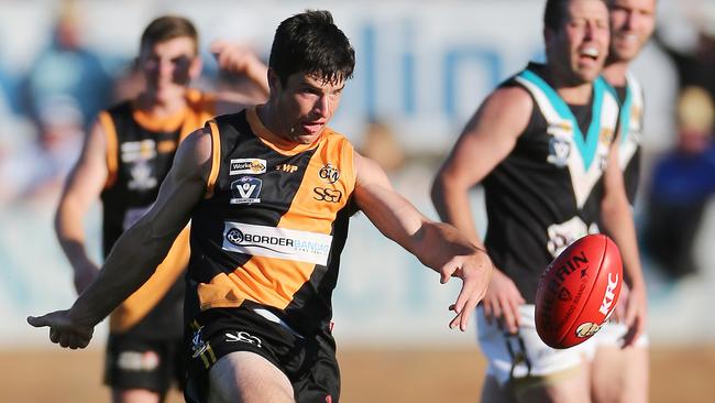 Former Albury star Joel Mackie is battling injury as coach of Osborne in the Hume league. Picture Yuri Kouzmin