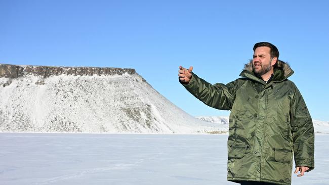 US Vice President JD Vance tours the US military's Pituffik Space Base in Greenland on March 28. Picture: Jim Watson/AFP