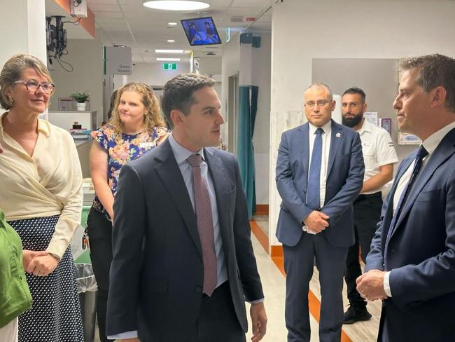 Health Minister Ryan Park has visited Bankstown Hospital with NSW Jewish Board of Deputies President David Ossip.