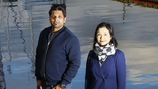 Multicultural Council of Tasmania acting chief executive Raj Chopra and treasurer Yongbei Tang. Picture: MATT THOMPSON