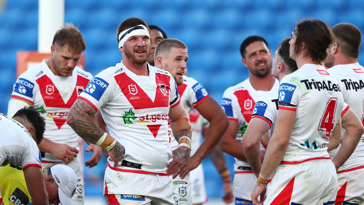 It was an unhappy afternoon for the Dragons at Cbus Super Stadium. (Photo by Chris Hyde/Getty Images)