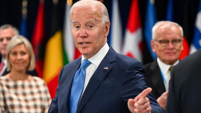 US President Joe Biden at the NATO summit in Madrid. Picture: Gabriel Bouys/AFP