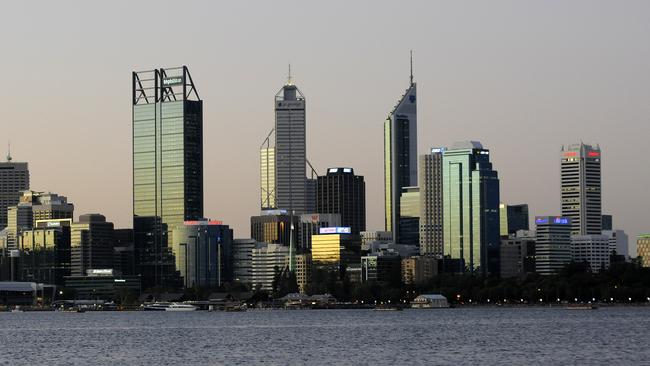 NEWS- Generic shot of the Perth skyline from South Perth.