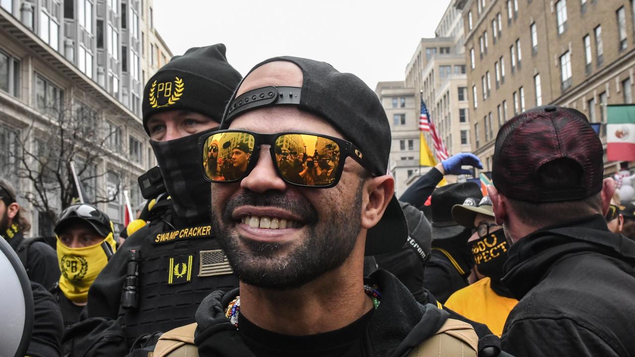 Enrique Tarrio, leader of the Proud Boys, revealed the plot recently. Picture: Stephanie Keith/Getty Images/AFP