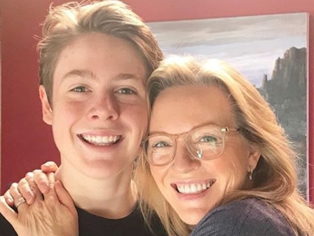 Rebecca Gibney and her son Zac. Picture: Rebecca Gibney/Instagram.