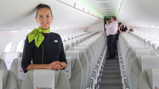 Inside the Airbus A220-300. Picture: Charles Miranda