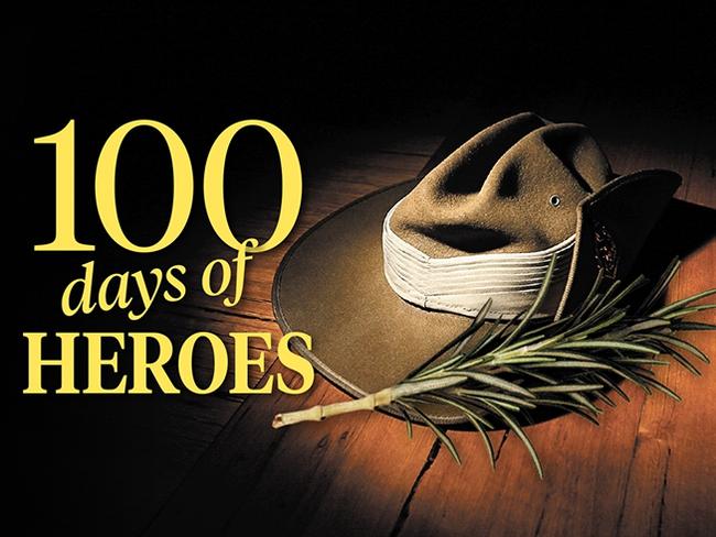 Logo for 100 days of heroes in the Mercury newspaperhundred days of heroes