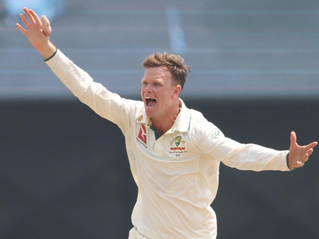 Matt Kuhnemann appeals for a wicket against Sri Lanka. Picture: Robert Cianflone/Getty Images