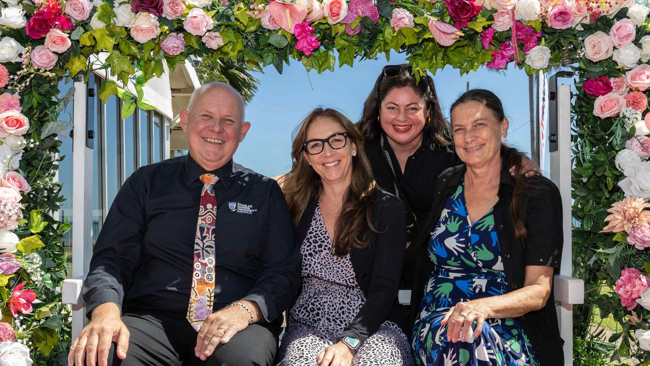 Vice-chancellor of Charles Darwin University Scott Bowman, Rebecca Marrone, Shannon Holborn and Ruth Wallace at the 2025 NT NEWS Woman of the Year. Picture: Pema Tamang Pakhrin