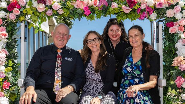 Vice-chancellor of Charles Darwin University Scott Bowman, Rebecca Marrone, Shannon Holborn and Ruth Wallace at the 2025 NT NEWS Woman of the Year. Picture: Pema Tamang Pakhrin