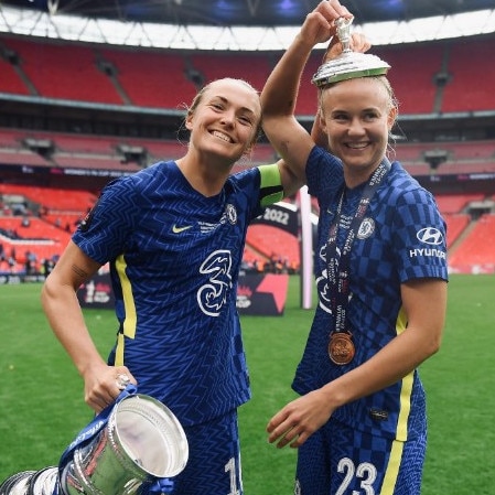 Partners Pernille Harder of Denmark and Magdelena Eriksson of Sweden. Picture: Instagram