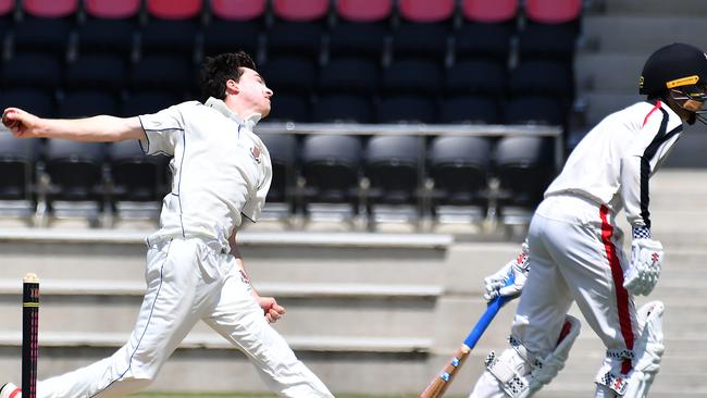 Toowoomba Grammar School bowler Charlie Lachmund. Picture: John Gass