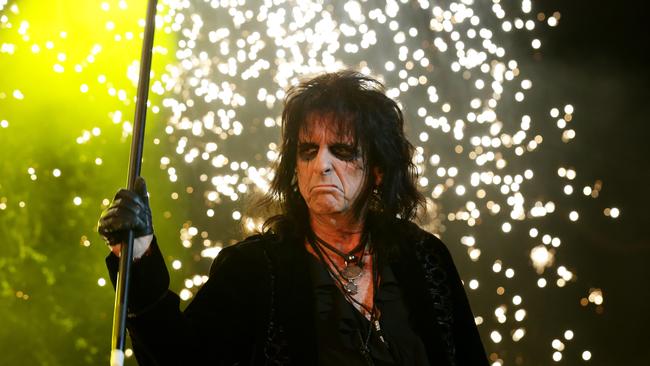 Alice Cooper will take time out from his tour to perform at Fire Fight concert. Picture: AAP Image/Mark Calleja.