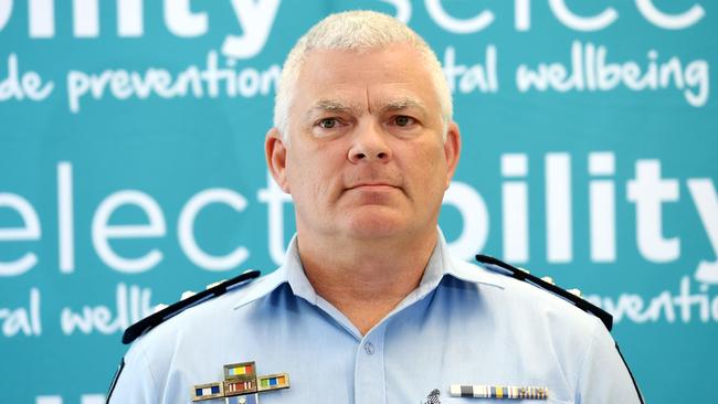 Gold Coast police superintendent Craig Hanlon said no arrests had been made after the Harbour Town “tragedy”. Picture: Shae Beplate.