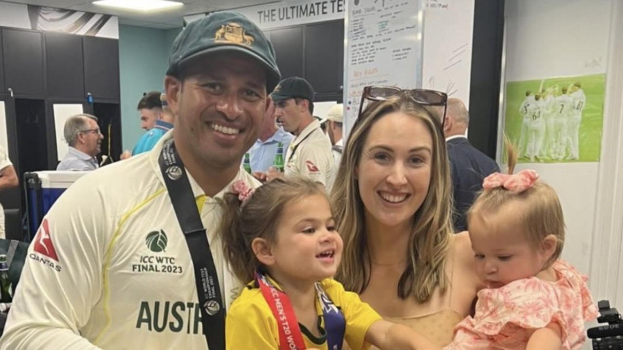 The Khawaja family at the World Test Championship final at the Oval. Photo: Instagram