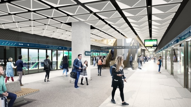 An artist impression of the Monash Station design as part of the Suburban Rail Loop which is expected to be up and running by 2035. Picture: Supplied