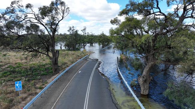 The body was found in the area around Ross Lagoon at Taylorville, near Waikerie. Picture: The Advertiser/ Morgan Sette