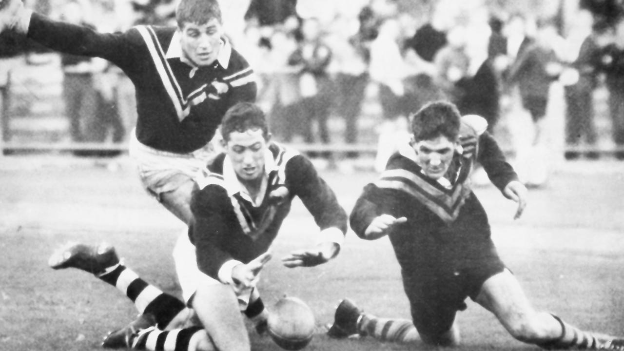 Australian rugby league centre John McDonald in a test against New Zealand.