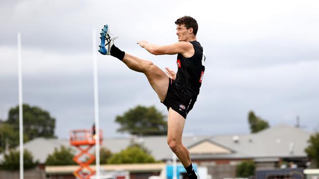 Brody Mihocek needs some help in the Collingwood forward line. Picture: Michael Klein