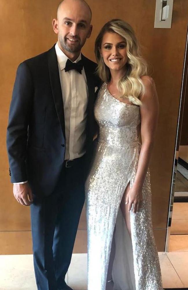 Cricketer Nathan Lyon and Emma McCarthy are planning their wedding. Picture: Instagram