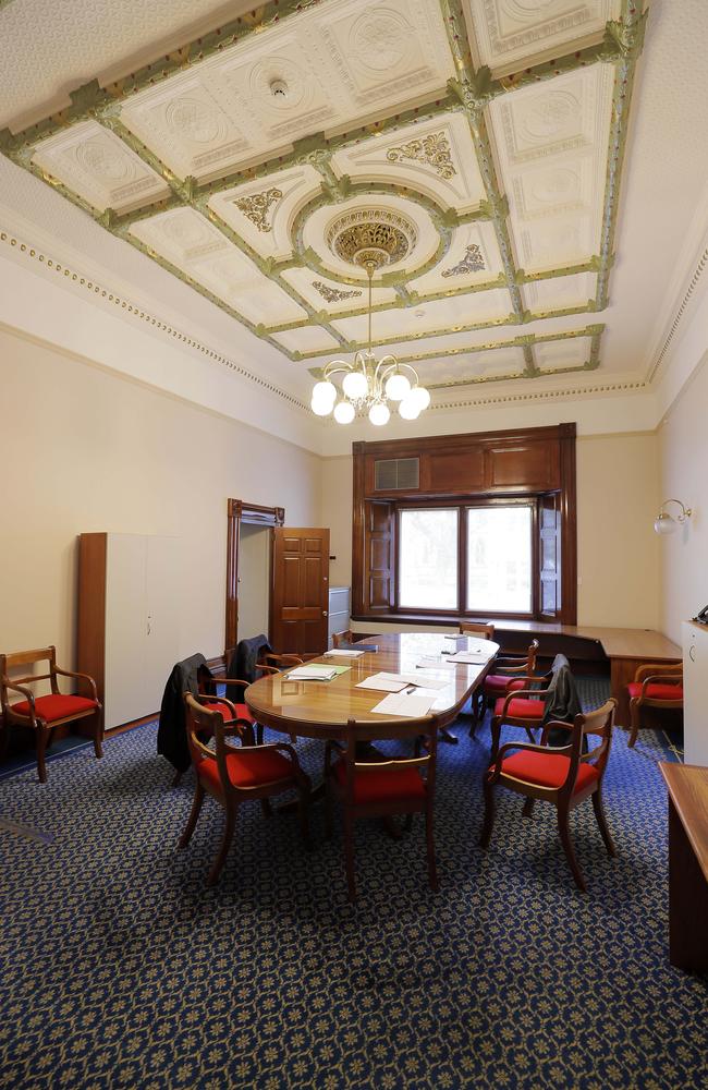 Meeting room on the Macquarie St side of the Treasury complex. Picture: RICHARD JUPE