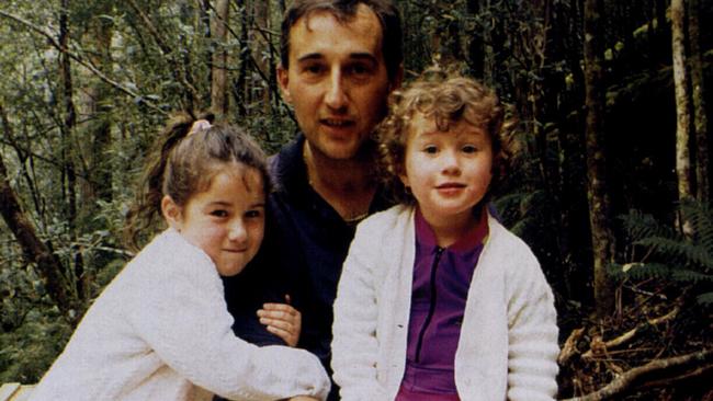 Walter Mikac with daughters Alannah (L) and Madeline three months before they died.