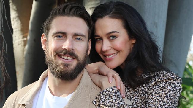 Megan Gale and Shaun Hampson have been together for nine years. Picture: Alex Coppel