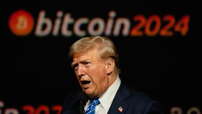 Mr Trump has nominated a crypto supporter as his choice to chair the SEC. Picture: AFP