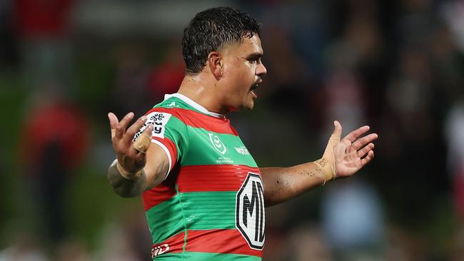 The NRL integrity unit is investigating alleged racial abuse directed towards Indigenous stars Latrell Mitchell (pictured) and Cody Walker. Picture: Mark Metcalfe/Getty Images