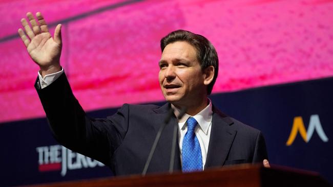 Florida Governor Ron DeSantis is running out of feet to shoot himself in. Picture: AFP.