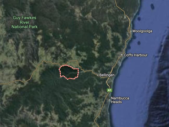 Darkwood is about 67km southwest of Coffs Harbour. Picture: Google Maps