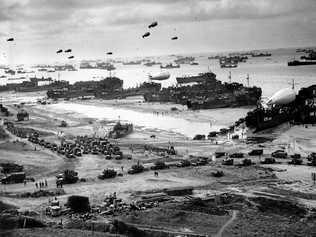 Allied forces pushed back against the German occupation of western Europe when they landed at Cherbourg on June 6 1944. Picture: contributed