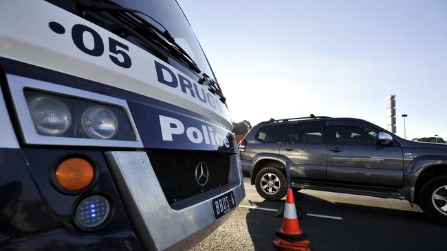 A booze bus operating in Lilydale. Picture: News Corp Australia