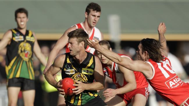 Dromana's Adam Hunter in the grand final match between Dromana and Sorrento. Picture: Valeriu Campan