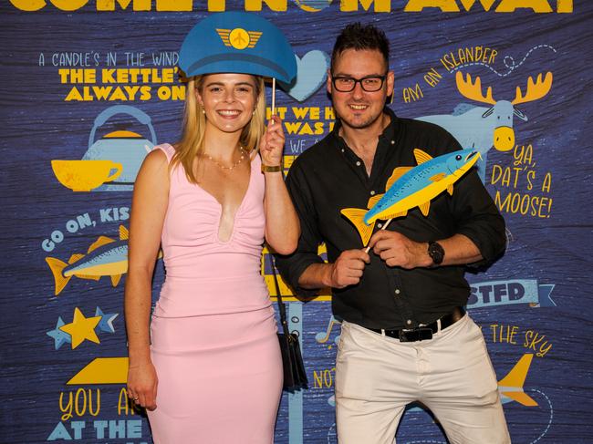 Mia Rennick and Sam Kirby at the opening night function for The Empire's Come From Away at The Rock, Friday, March 14, 2025. Picture: Hey Media