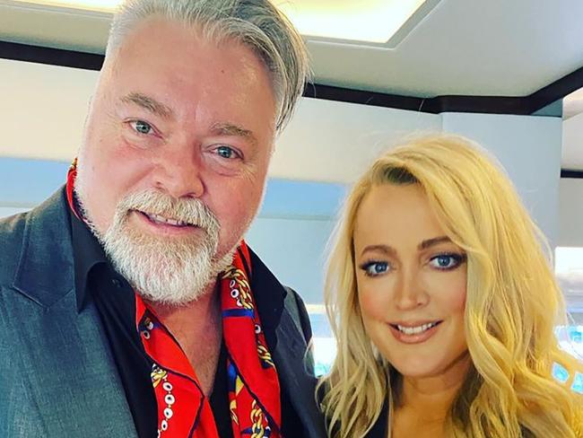 Kyle Sandilands and Jackie O celebrating Kyle's 50th birthday on Sydney Harbour today. Source - https://www.instagram.com/kyleandjackieo/