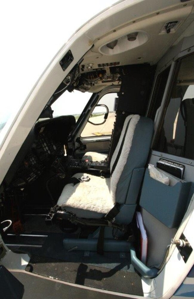 Inside Kobe Bryant's helicopter, where the pilot sat. Picture: State of Illinois