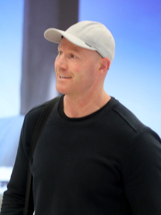 Barry Hall at Adelaide airport on the weekend. Picture: AAP/Dean Martin